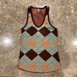 Vintage RVCA Diamond Tank Top S